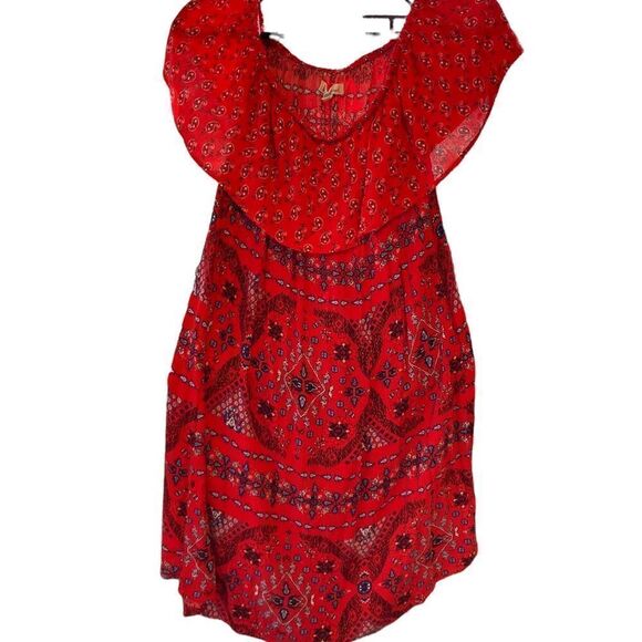 WALLFLOWER RED/BLUE SUNDRESS / SZ: S - Picture 2 of 4